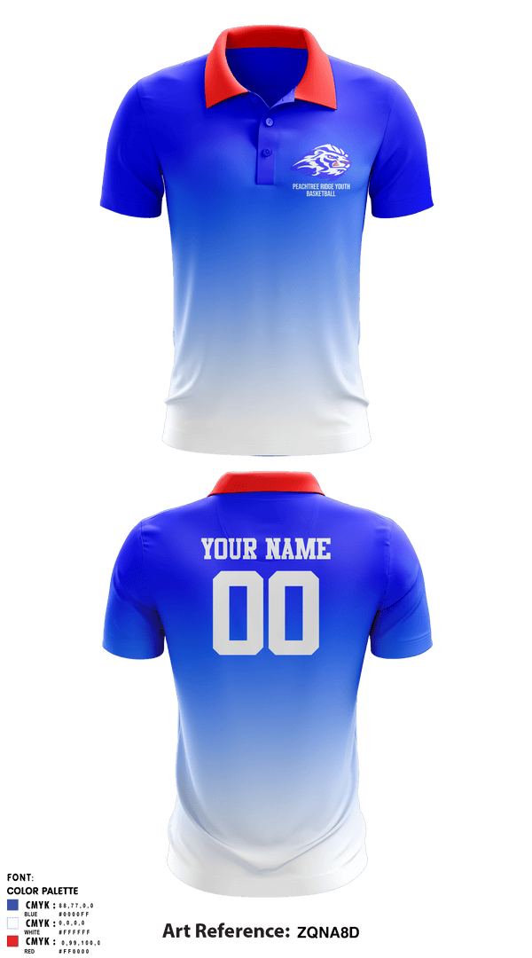Short Sleeve Performance Polo, Peachtree Ridge Youth Athletic Association, Men's Basketball, Teamtime, Team time, sublimation, custom sports apparel, team uniforms, spirit wear, spiritwear, sports uniforms, custom shirts, team store, custom team store, fundraiser sports, apparel fundraiser
