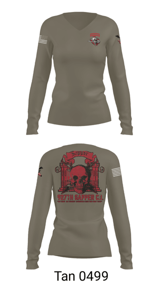 Women's Long Sleeve Vneck Shirt, , National Guard, Teamtime, Team time, sublimation, custom sports apparel, team uniforms, spirit wear, spiritwear, sports uniforms, custom shirts, team store, custom team store, fundraiser sports, apparel fundraiser