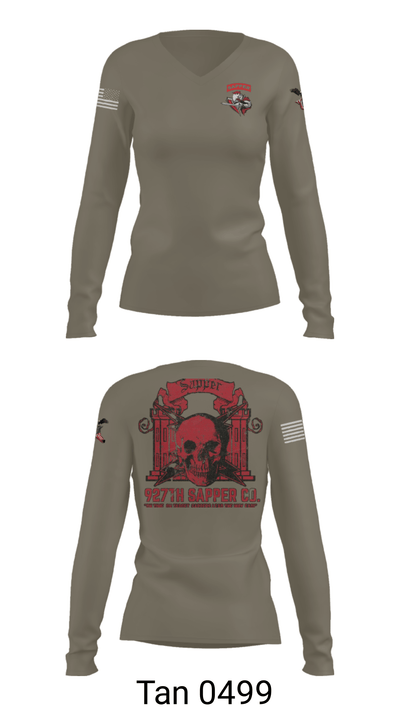 927 Sapper Company 70856358 Women's Long Sleeve V-neck Shirt - 41