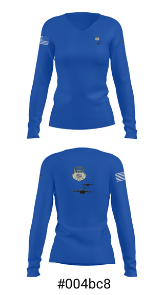 Women's Long Sleeve Vneck Shirt, , Air Force, Teamtime, Team time, sublimation, custom sports apparel, team uniforms, spirit wear, spiritwear, sports uniforms, custom shirts, team store, custom team store, fundraiser sports, apparel fundraiser