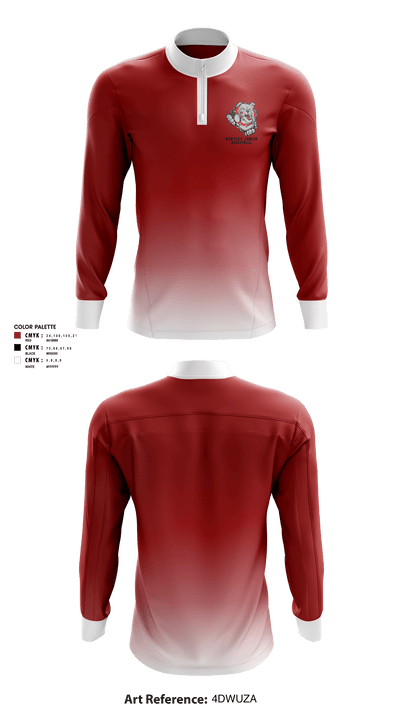 Bentley Junior High School Basketball 11856513 Quarter Zip Jacket - 1
