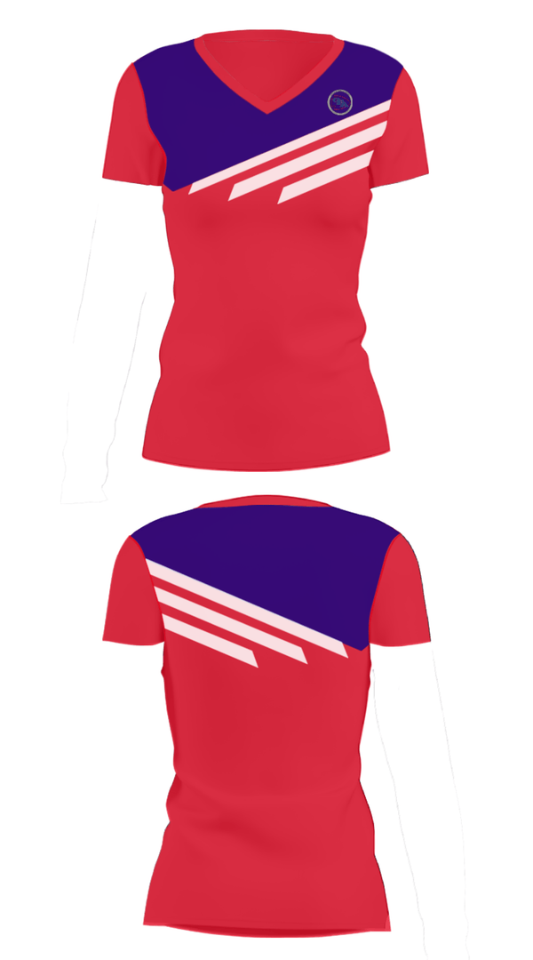 Women's Short Sleeve Vneck Shirt, Owego Free Academy Football, Football, Teamtime, Team time, sublimation, custom sports apparel, team uniforms, spirit wear, spiritwear, sports uniforms, custom shirts, team store, custom team store, fundraiser sports, apparel fundraiser