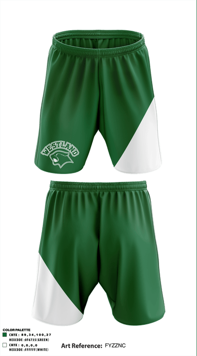 Westland High School 68048482 Athletic Shorts With Pockets - 1