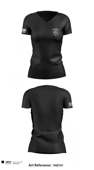 Women's Short Sleeve Vneck Shirt, , Police, Teamtime, Team time, sublimation, custom sports apparel, team uniforms, spirit wear, spiritwear, sports uniforms, custom shirts, team store, custom team store, fundraiser sports, apparel fundraiser