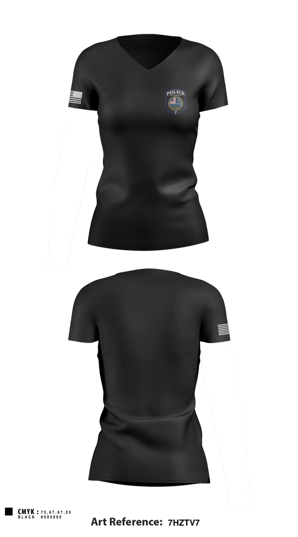 Women's Short Sleeve Vneck Shirt, , Police, Teamtime, Team time, sublimation, custom sports apparel, team uniforms, spirit wear, spiritwear, sports uniforms, custom shirts, team store, custom team store, fundraiser sports, apparel fundraiser