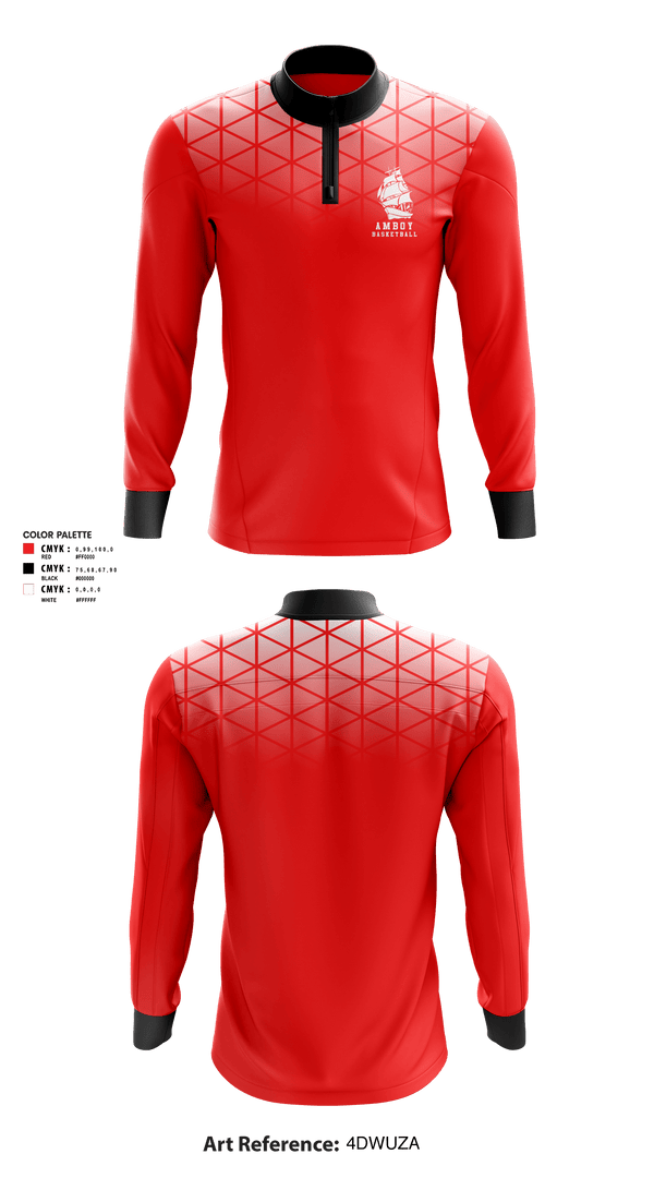 Quarter Zip Jacket, Amboy High School Basketball, Women's Basketball, Teamtime, Team time, sublimation, custom sports apparel, team uniforms, spirit wear, spiritwear, sports uniforms, custom shirts, team store, custom team store, fundraiser sports, apparel fundraiser