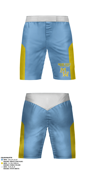 Fight Shorts, Maine West High School Wrestling, Wrestling, Teamtime, Team time, sublimation, custom sports apparel, team uniforms, spirit wear, spiritwear, sports uniforms, custom shirts, team store, custom team store, fundraiser sports, apparel fundraiser