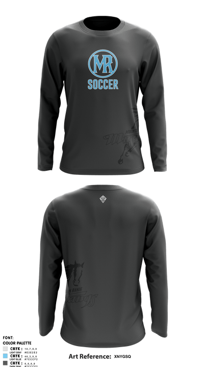 Mountain Range HS Girls Soccer 81994062 Long Sleeve Performance Shirt - 1