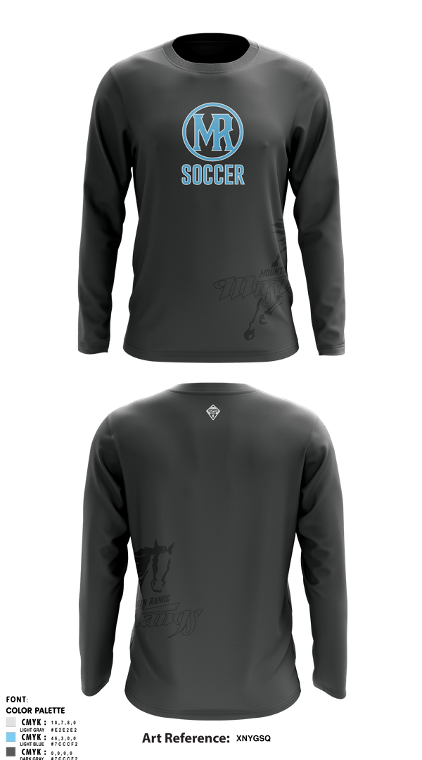 Long Sleeve Performance Shirt, Mountain Range HS Girls Soccer, Women's Soccer, Teamtime, Team time, sublimation, custom sports apparel, team uniforms, spirit wear, spiritwear, sports uniforms, custom shirts, team store, custom team store, fundraiser sports, apparel fundraiser