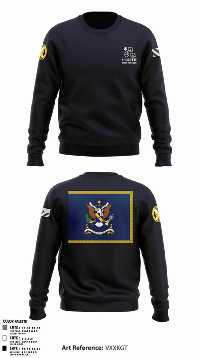 1-155th Dixie Thunder 83572891 Crew Neck Sweatshirt - 3