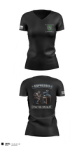 Military Intelligence Detachment 1st Battalion 10th Special Forces Group (Airborne) 57770757 Women's Short Sleeve V-neck Shirt - 1