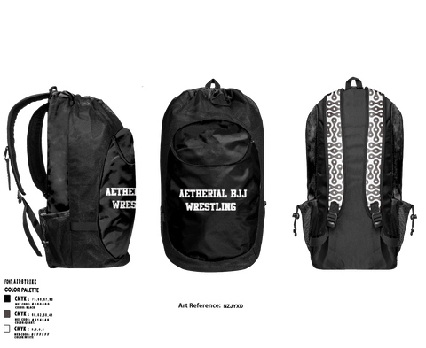 Gear Bag, Aetherial BJJ, Wrestling, Teamtime, Team time, sublimation, custom sports apparel, team uniforms, spirit wear, spiritwear, sports uniforms, custom shirts, team store, custom team store, fundraiser sports, apparel fundraiser