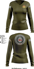 Stafford County Fire Marshal's Office 47147384 Women's Long Sleeve V-neck Shirt - 2
