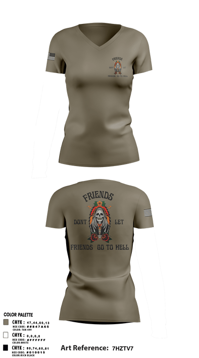 REDNECK'S 91618146 Women's Short Sleeve V-neck Shirt - 1