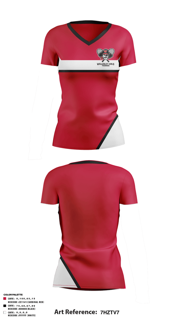 Women's Short Sleeve Vneck Shirt, wellesley girls tennis, Tennis, Teamtime, Team time, sublimation, custom sports apparel, team uniforms, spirit wear, spiritwear, sports uniforms, custom shirts, team store, custom team store, fundraiser sports, apparel fundraiser