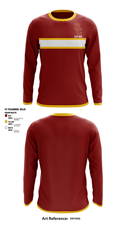 University Of Southern California Diving 38780209 Long Sleeve Performance Shirt - 2