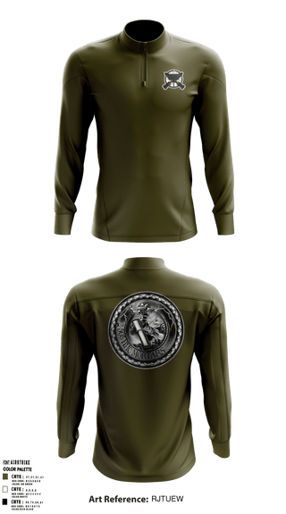 Quarter Zip Jacket, , Army, Teamtime, Team time, sublimation, custom sports apparel, team uniforms, spirit wear, spiritwear, sports uniforms, custom shirts, team store, custom team store, fundraiser sports, apparel fundraiser