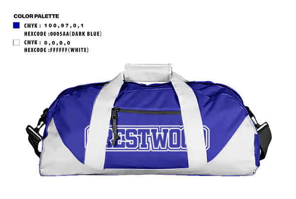 Duffle Bag, Crestwood Elementary School, Spirit Store, Teamtime, Team time, sublimation, custom sports apparel, team uniforms, spirit wear, spiritwear, sports uniforms, custom shirts, team store, custom team store, fundraiser sports, apparel fundraiser