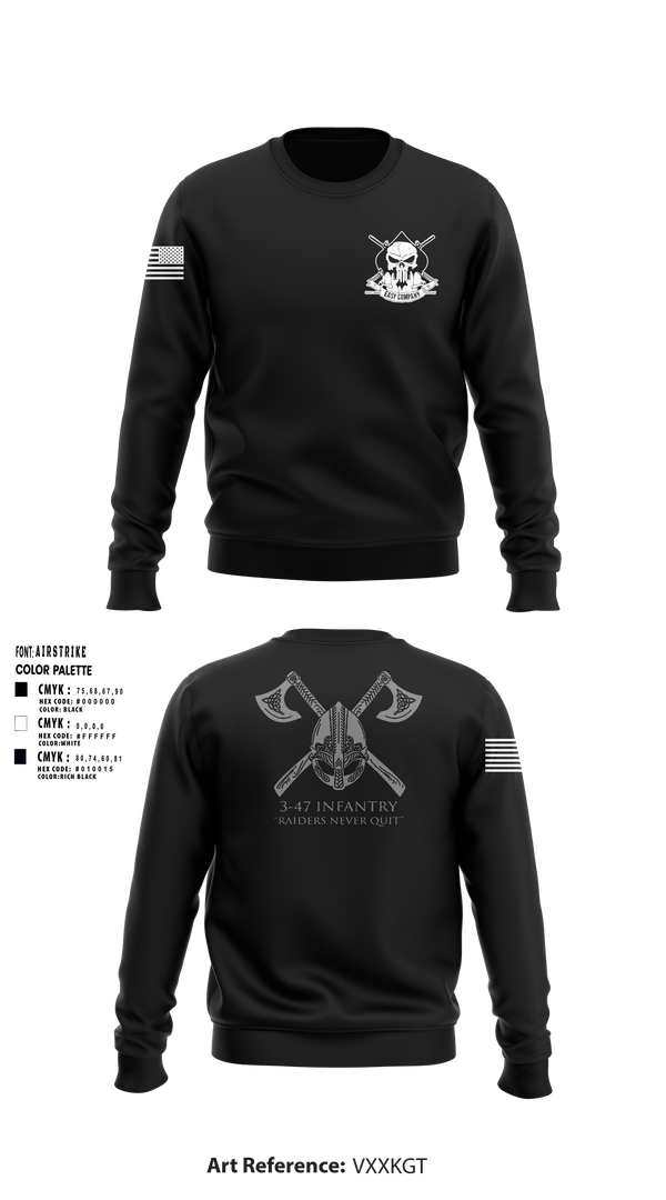 Crew Neck Sweatshirt, Easy Company 3-47, , Teamtime, Team time, sublimation, custom sports apparel, team uniforms, spirit wear, spiritwear, sports uniforms, custom shirts, team store, custom team store, fundraiser sports, apparel fundraiser