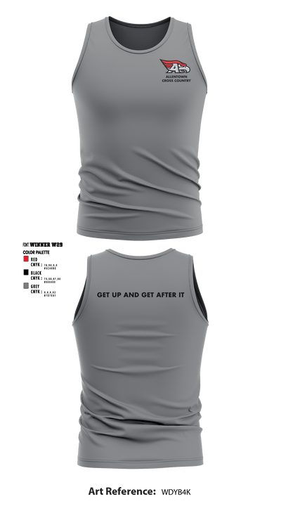 Allentown High School Cross Country 36691106 Tank Top - 4
