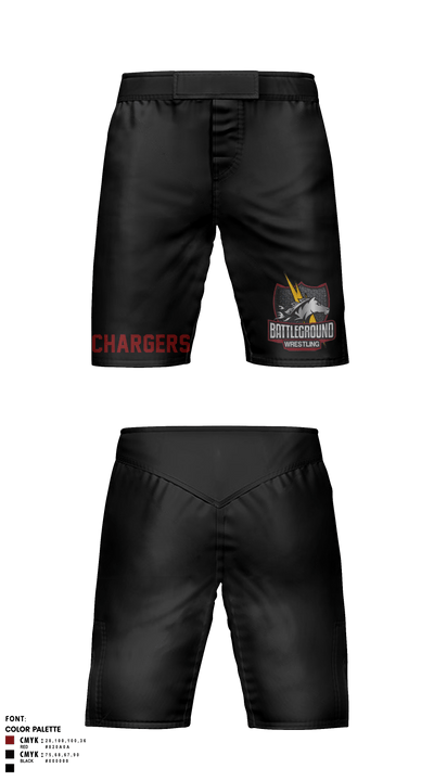 BATTLEGROUND WRESTLING 37344542 Fight Shorts - 2