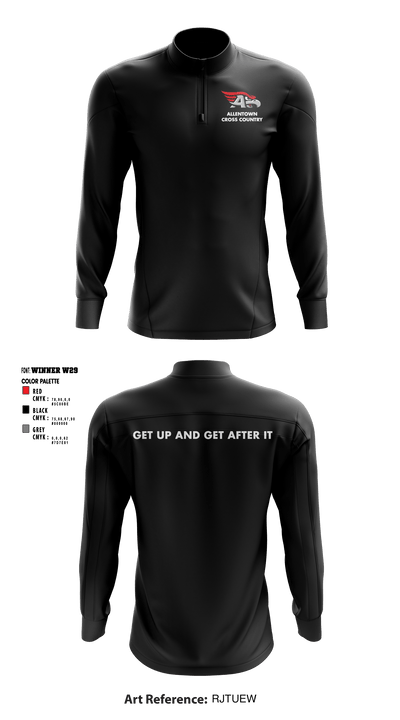 Allentown High School Cross Country 36691106 Quarter Zip Jacket - 5