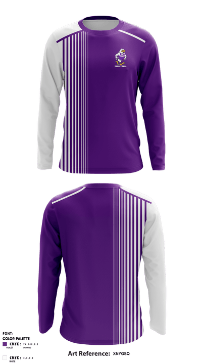Griggsville-Perry Middle School Volleyball 14067928 Long Sleeve Performance Shirt - 1