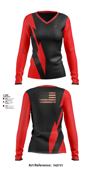 Women's Long Sleeve Vneck Shirt, Vitalii Detailing, , Teamtime, Team time, sublimation, custom sports apparel, team uniforms, spirit wear, spiritwear, sports uniforms, custom shirts, team store, custom team store, fundraiser sports, apparel fundraiser