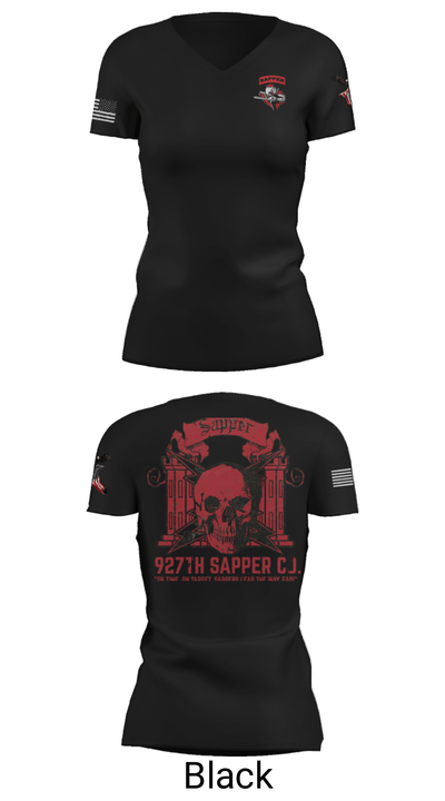 927 Sapper Company 70856358 Women's Short Sleeve V-neck Shirt - 21
