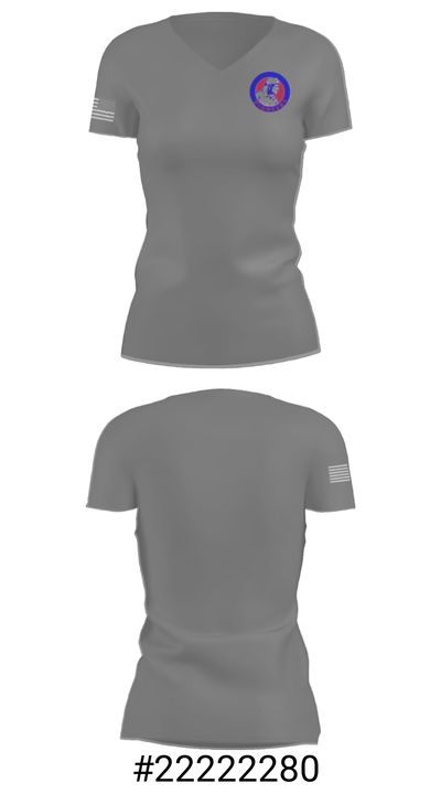 Ten Sleep Middle School volleyball 49224162 Women's Short Sleeve V-neck Shirt - 17
