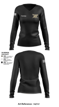 USAICoE & Ft. Huachuca 90719442 Women's Long Sleeve V-neck Shirt - 3