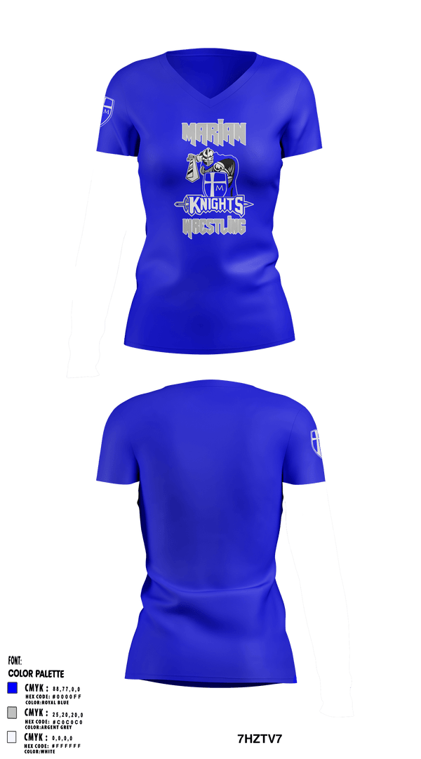 Women's Short Sleeve Vneck Shirt, Marian High School Wrestling, Wrestling, Teamtime, Team time, sublimation, custom sports apparel, team uniforms, spirit wear, spiritwear, sports uniforms, custom shirts, team store, custom team store, fundraiser sports, apparel fundraiser