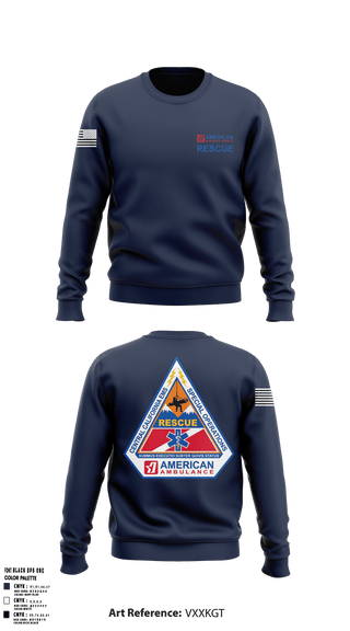 Crew Neck Sweatshirt, American Ambulance Rescue, , Teamtime, Team time, sublimation, custom sports apparel, team uniforms, spirit wear, spiritwear, sports uniforms, custom shirts, team store, custom team store, fundraiser sports, apparel fundraiser