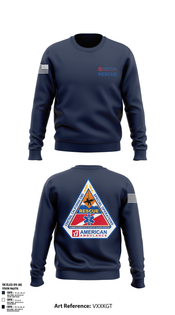 Crew Neck Sweatshirt, American Ambulance Rescue, , Teamtime, Team time, sublimation, custom sports apparel, team uniforms, spirit wear, spiritwear, sports uniforms, custom shirts, team store, custom team store, fundraiser sports, apparel fundraiser