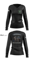 Military Intelligence Detachment 1st Battalion 10th Special Forces Group (Airborne) 57770757 Women's Long Sleeve V-neck Shirt - 1