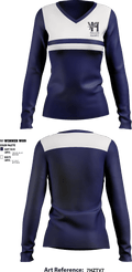 The Hallen School 64711514 Women's Long Sleeve V-neck Shirt - 1