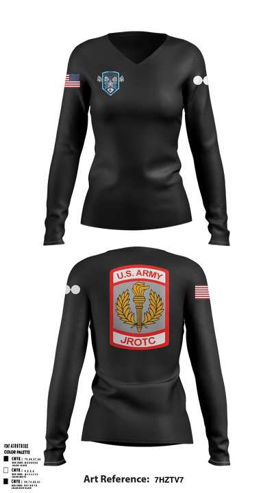Lee/New Century General Battalion 69349726 Women's Long Sleeve V-neck Shirt - 51