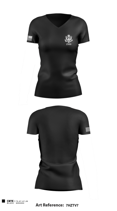 2500 TLD Women's Short Sleeve V-neck Shirt - 1