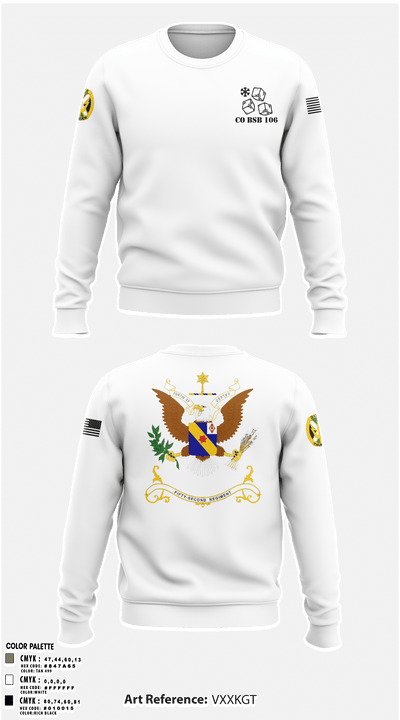 1-155th Dixie Thunder 83572891 Crew Neck Sweatshirt - 5