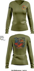 Golf Company, 229th MI BN 34374533 Women's Long Sleeve V-neck Shirt - 4