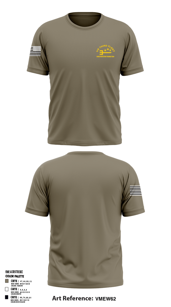 Short Sleeve Performance Shirt, US Command Third Fleet, Navy, Teamtime, Team time, sublimation, custom sports apparel, team uniforms, spirit wear, spiritwear, sports uniforms, custom shirts, team store, custom team store, fundraiser sports, apparel fundraiser