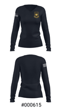 Army Futures Command Cyber CDID 47300101 Women's Long Sleeve V-neck Shirt - 37