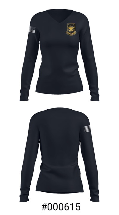Army Futures Command Cyber CDID 47300101 Women's Long Sleeve V-neck Shirt - 37
