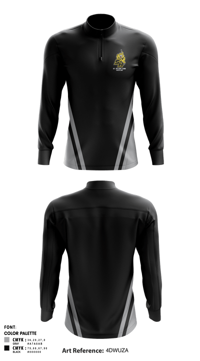 St Helens High School Wrestling 77700213 Quarter Zip Jacket - 1