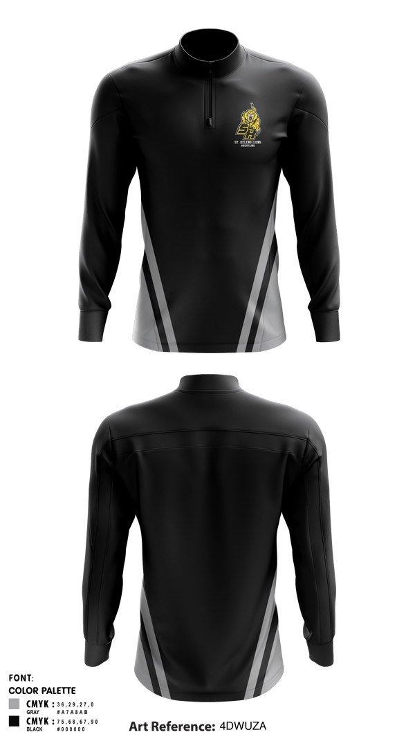 Quarter Zip Jacket, St Helens High School Wrestling, Wrestling, Teamtime, Team time, sublimation, custom sports apparel, team uniforms, spirit wear, spiritwear, sports uniforms, custom shirts, team store, custom team store, fundraiser sports, apparel fundraiser
