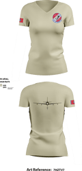 151st Air Refueling Squadron 9193987 Women's Short Sleeve V-neck Shirt - 5