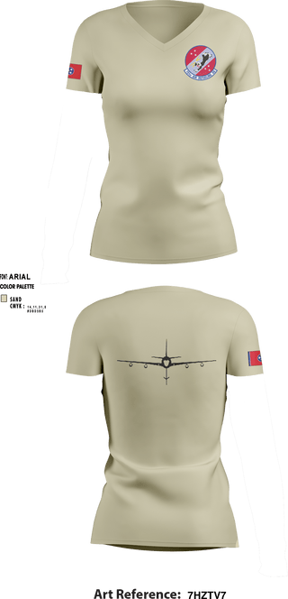 Women's Short Sleeve Vneck Shirt, 151st Air Refueling Squadron, Air Force, Teamtime, Team time, sublimation, custom sports apparel, team uniforms, spirit wear, spiritwear, sports uniforms, custom shirts, team store, custom team store, fundraiser sports, apparel fundraiser