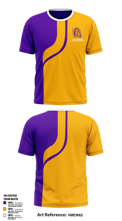 Valley Indians 35414879 Short Sleeve Performance Shirt - 38