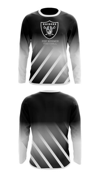Long Sleeve Performance Shirt, Rotterdam pop Warner, Football, Teamtime, Team time, sublimation, custom sports apparel, team uniforms, spirit wear, spiritwear, sports uniforms, custom shirts, team store, custom team store, fundraiser sports, apparel fundraiser