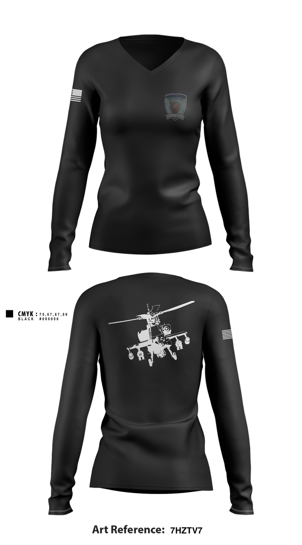 Women's Long Sleeve Vneck Shirt, A Co. 1-25 AB, Army, Teamtime, Team time, sublimation, custom sports apparel, team uniforms, spirit wear, spiritwear, sports uniforms, custom shirts, team store, custom team store, fundraiser sports, apparel fundraiser